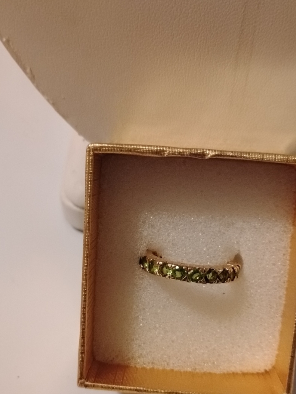 Technibond Peridot Gemstone Eternity Band Size 7